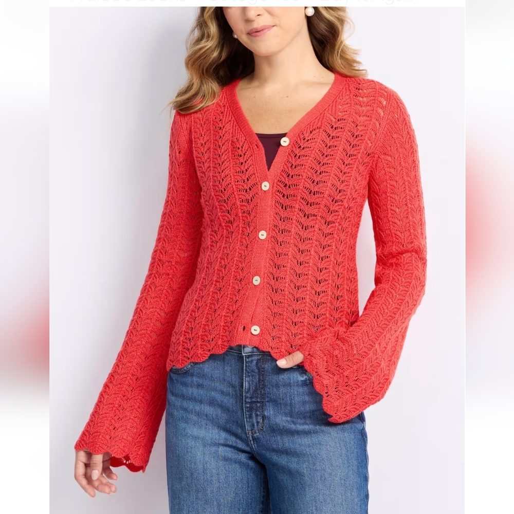 Vero Moda -  Coral Button-Up Cardigan